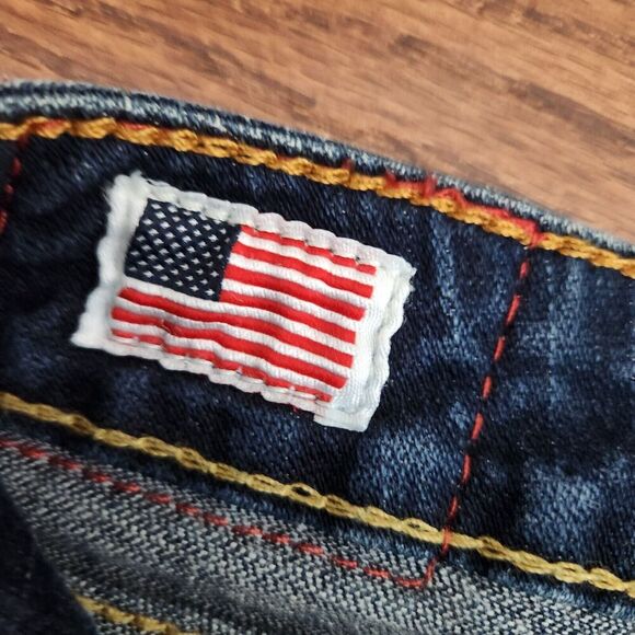 True Religion Jeans Joey SZ 29 Low Rise Y2K Flare Flap Pocket‎ Denim Boot Cut - Picture 10 of 14
